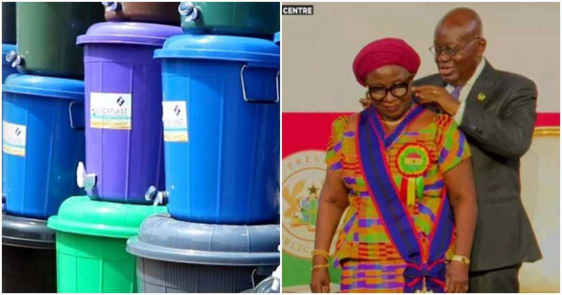 Photos of Veronica Bekoe and Akufo-Addo. Photos of Veronica Bekoe and Akufo-Addo.