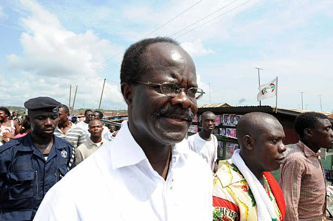 Kwesi Nduom during a rally at Anaji in Sekondi district, western Ghana on December 4, 2008 as the flag bearer of the Convention People's Party. Kwesi Nduom during a rally at Anaji in Sekondi district, western Ghana on December 4, 2008 as the flag bearer of the Convention People's Party.
