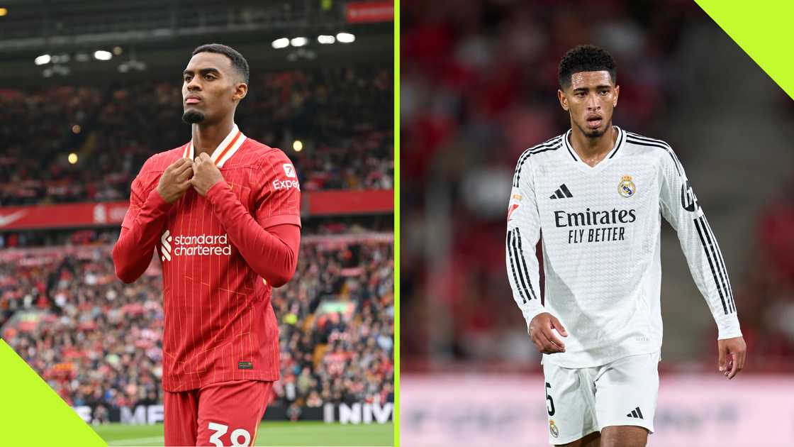 Real Madrid's Jude Bellingham and Liverpool's Ryan Gravenberch are in the same age group Real Madrid's Jude Bellingham and Liverpool's Ryan Gravenberch are in the same age group