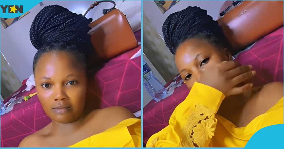 A photo of a Ghanaian woman complaining about her husband. A photo of a Ghanaian woman complaining about her husband.