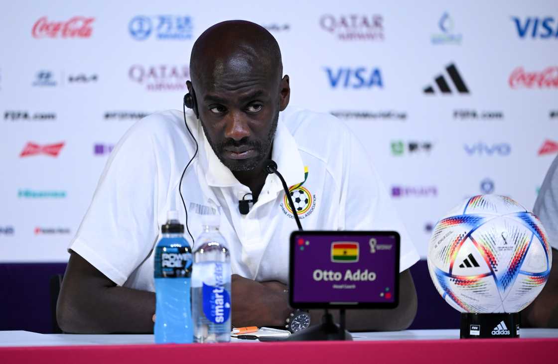 Ghana head coach Otto Addo during the Ghana Press Conference at the Main Media Centre on December 1, 2022 in Doha, Qatar Ghana head coach Otto Addo during the Ghana Press Conference at the Main Media Centre on December 1, 2022 in Doha, Qatar
