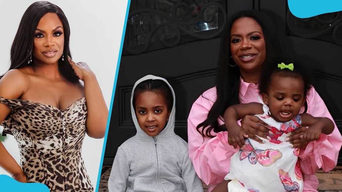 Kandi, posing for a photo. Kandi, resting with two of her children. Kandi, posing for a photo. Kandi, resting with two of her children.