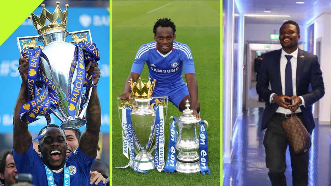 Jeffrey Schlupp, Michael Essien and Daniel Amartey. Jeffrey Schlupp, Michael Essien and Daniel Amartey.