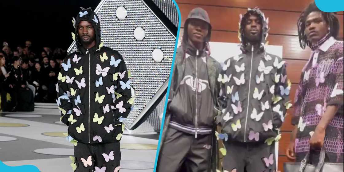 Black Sherif walks for Off-White Black Sherif walks for Off-White