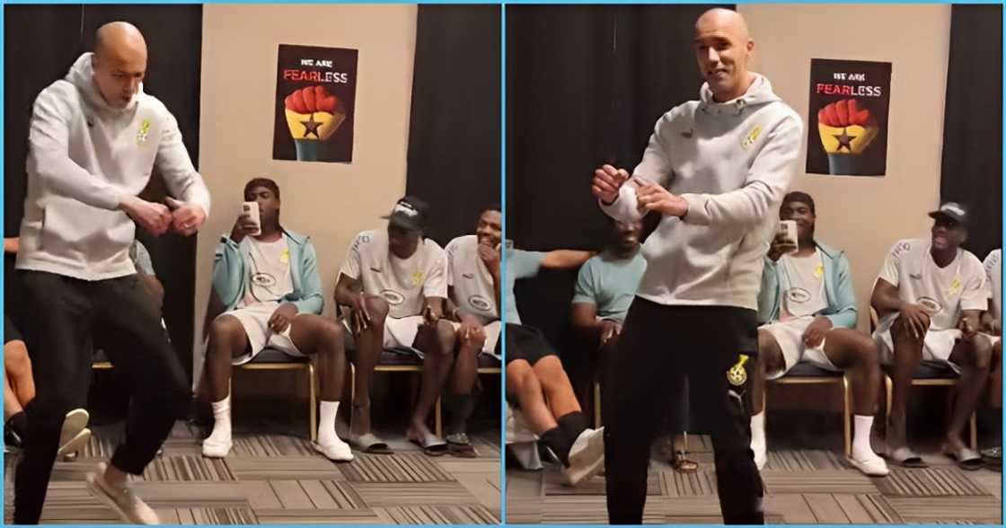 Black Stars Assistant Coach entertains team with dance moves: "He came with the vibes"