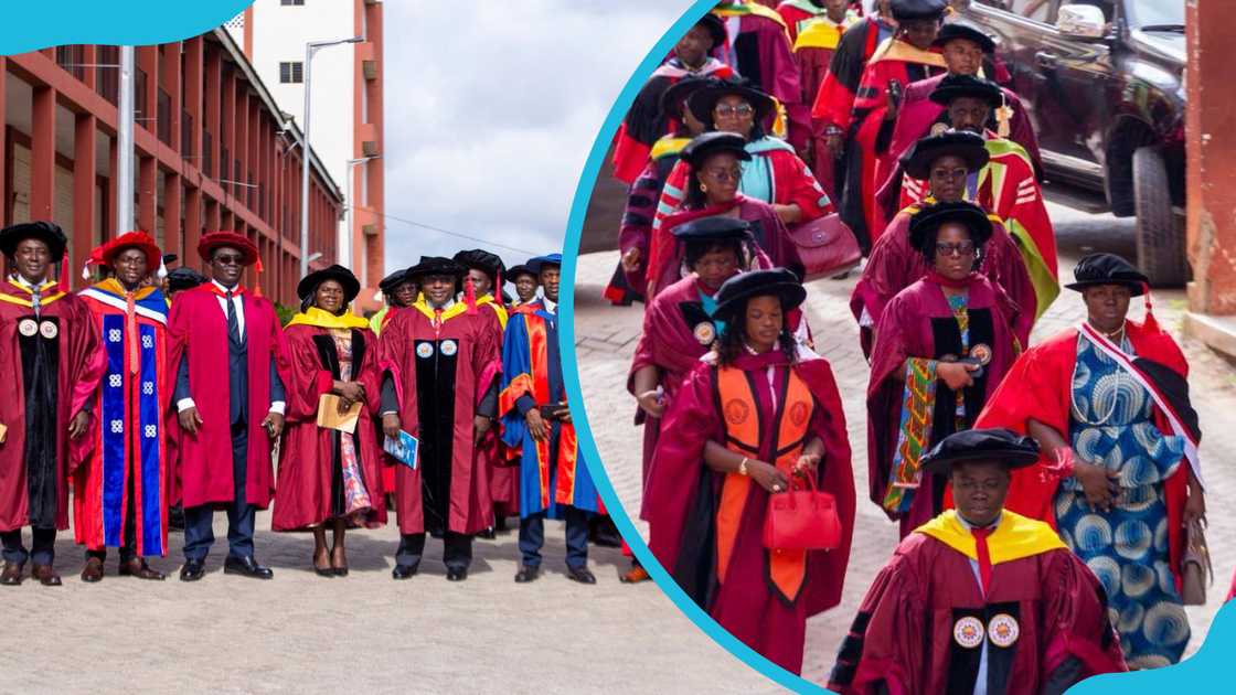 TTU staff and students in academic dresses