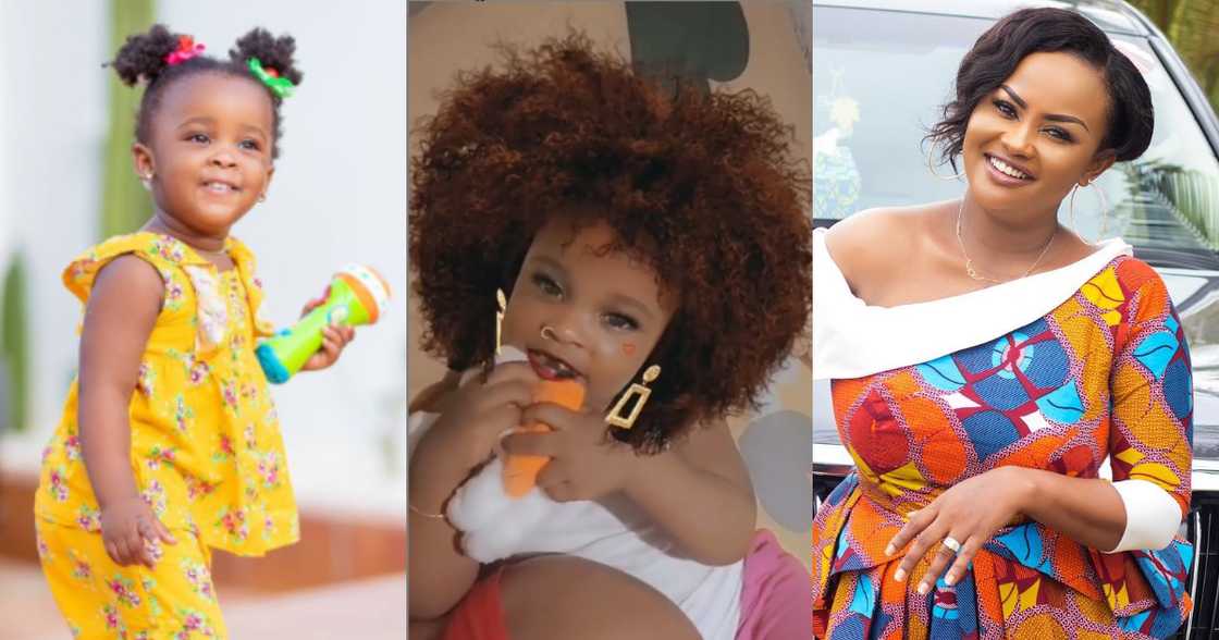 Baby Maxin: Nana Ama McBrown’s Daughter wear wig; Replies her Mother’s Comment