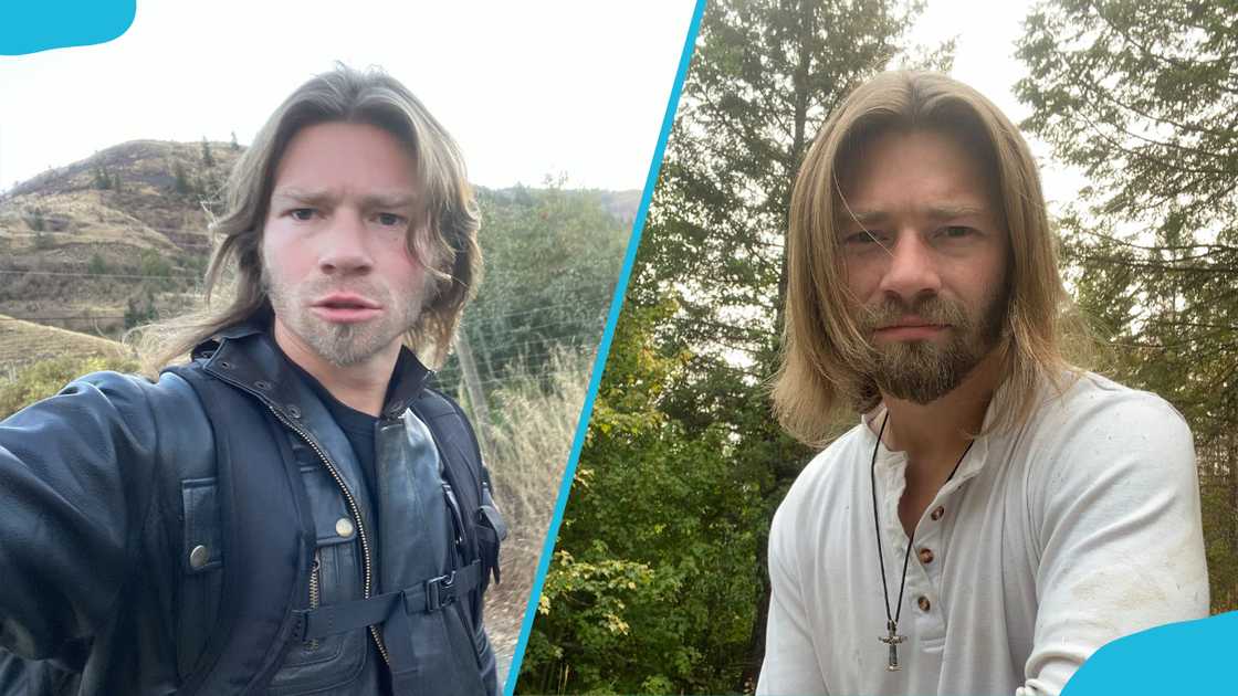 Solomon taking selfies outdoors Solomon taking selfies outdoors