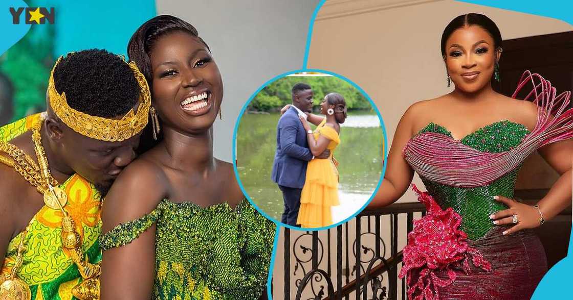 Ghanaian designer Sima Brew steals the attention at the wedding of Diana Hamilton's brother.