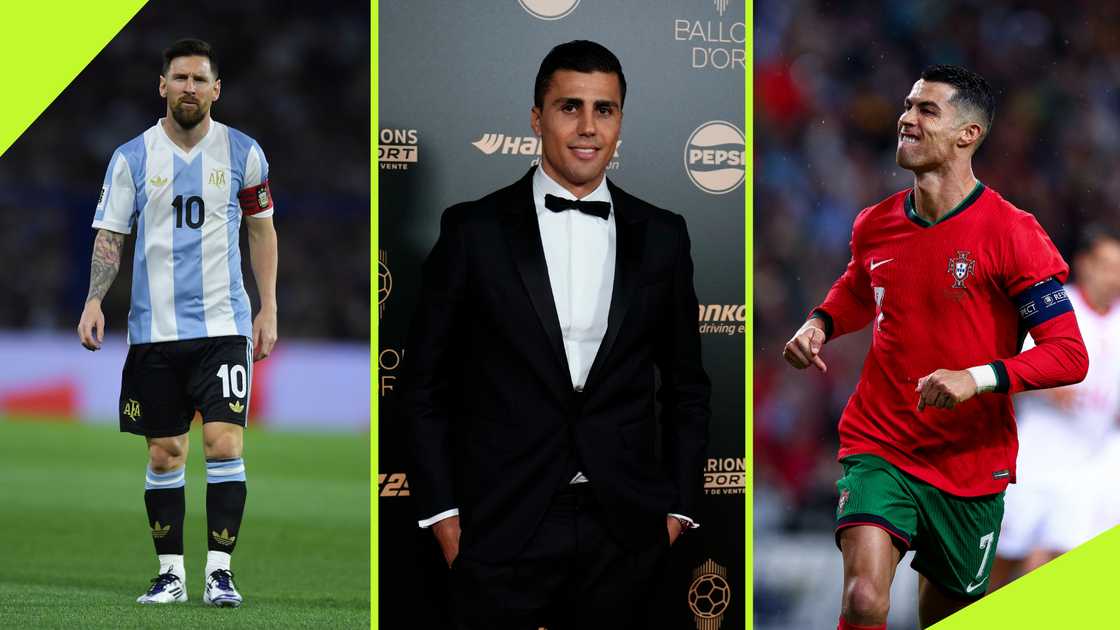 Lionel Messi, Cristiano Ronaldo, and Rodri have won 14 Ballon d'Or between them