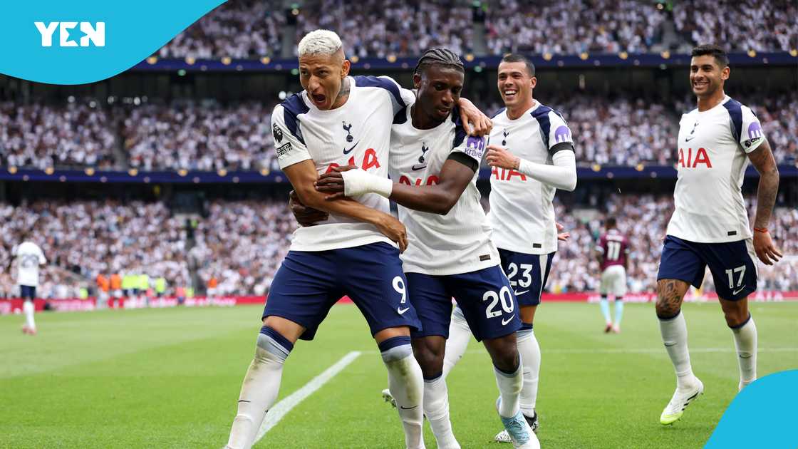 Mohammed Kudus, Richarlison, Tottenham Hotspur, Premier League, Burnley. Mohammed Kudus, Richarlison, Tottenham Hotspur, Premier League, Burnley.