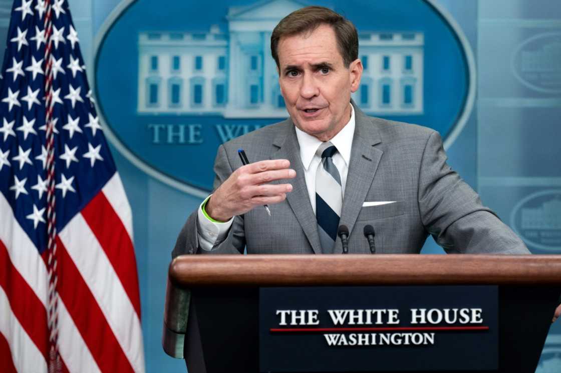 White House national security spokesman John Kirby says Washington has grown increasingly concerned by Moscow's repeated mention of the possibility of using nuclear arms in Ukraine White House national security spokesman John Kirby says Washington has grown increasingly concerned by Moscow's repeated mention of the possibility of using nuclear arms in Ukraine