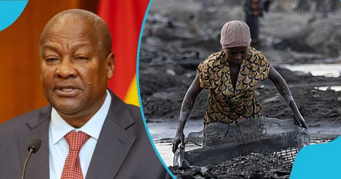 President John Mahama, illegal mining, galamsey, Ministry of Land and Natural Resources, Ghana's Cabinet, Cooperative mining, skills development. President John Mahama, illegal mining, galamsey, Ministry of Land and Natural Resources, Ghana's Cabinet, Cooperative mining, skills development.