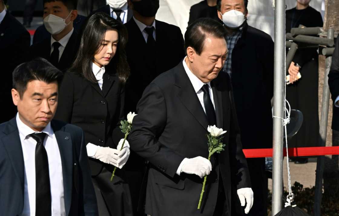 President Yoon Suk-yeol opened a memorial for the 154 people killed in a crowd surge at Halloween celebrations President Yoon Suk-yeol opened a memorial for the 154 people killed in a crowd surge at Halloween celebrations