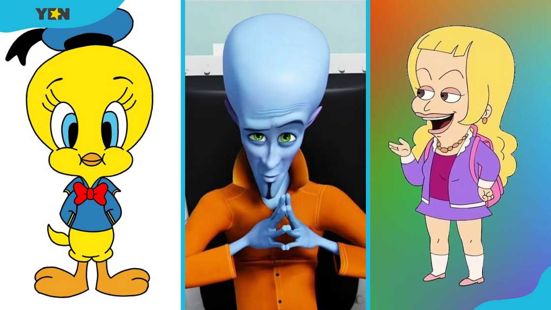 Tweety Bird (L), Megamind (M), and Lola Skumpy (R) Tweety Bird (L), Megamind (M), and Lola Skumpy (R)