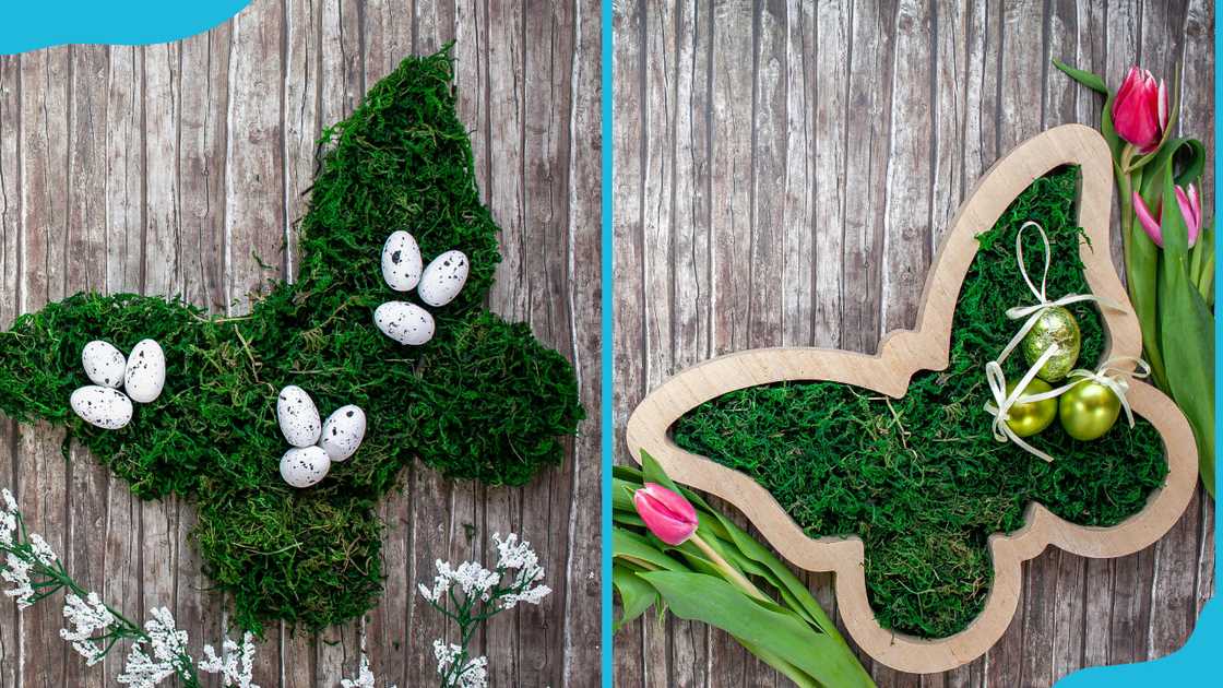 Easter decorations made in the shape of butterflies Easter decorations made in the shape of butterflies