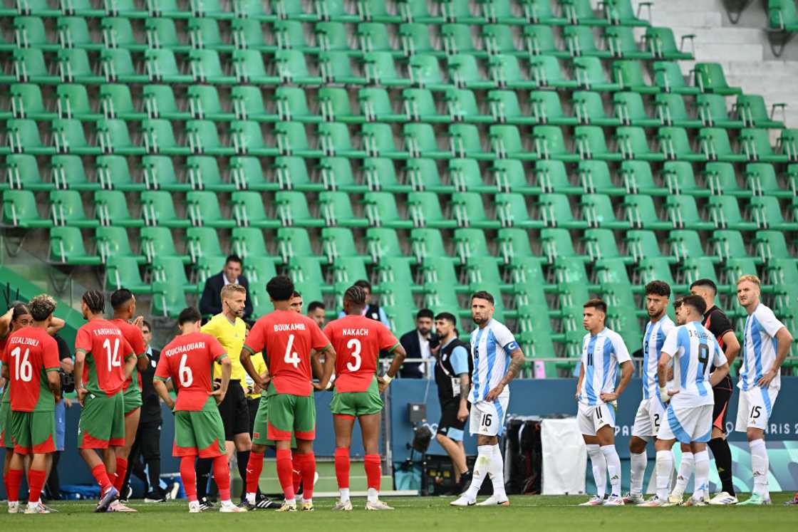Argentina and Morocco players prepare for restart at Paris 2024 Argentina and Morocco players prepare for restart at Paris 2024