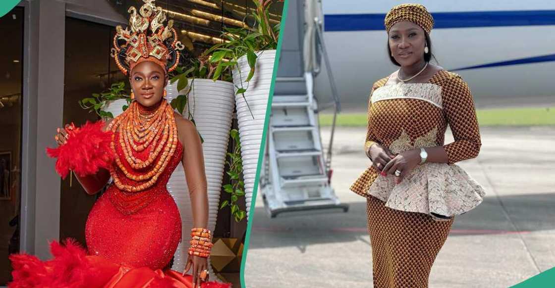 Mercy Johnson-Okojie wearing traditional outfits