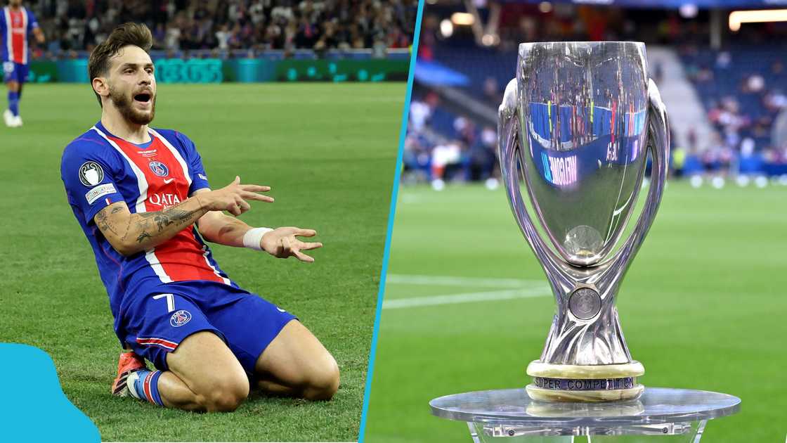 UEFA Super Cup, PSG, Aston Villa, Paris Saint-Germain, Red Bull Arena, Khvicha Kvaratskhelia, Désiré Doué, UEFA regulations, Luis Enrique, Unai Emery, UEFA Champions League, UEFA Europa League.