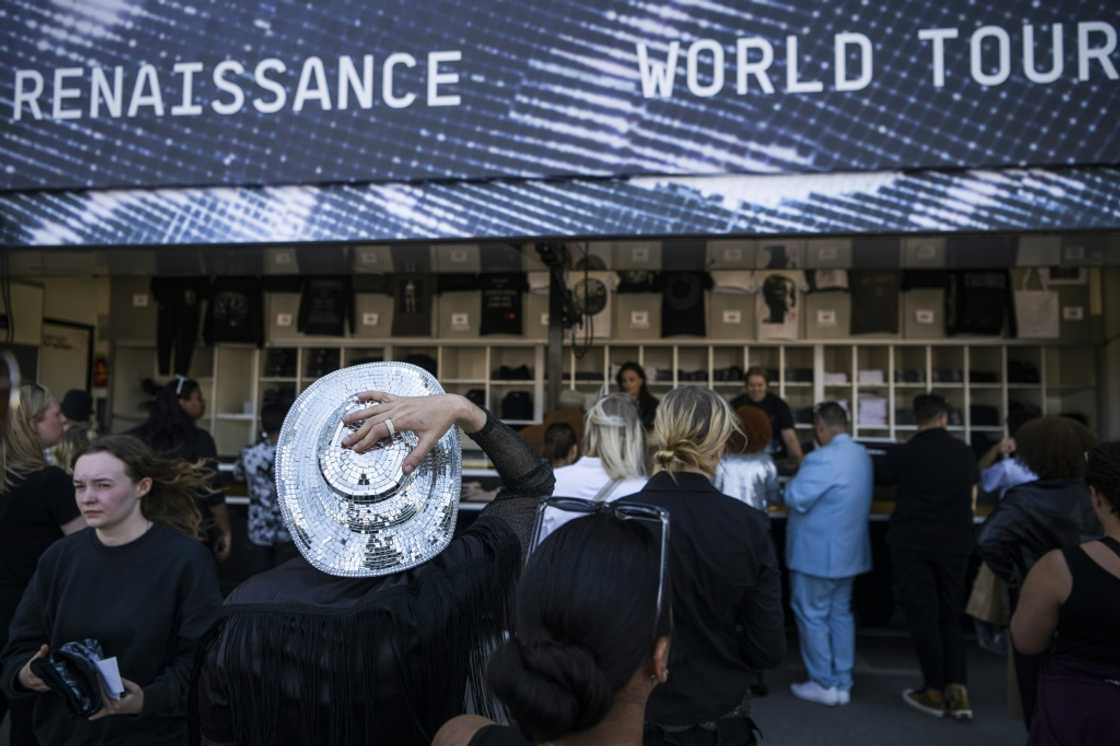 Fans of US musician Beyonce queue to buy merchandise at her Renaissance tour appearance in Solna, Sweden Fans of US musician Beyonce queue to buy merchandise at her Renaissance tour appearance in Solna, Sweden