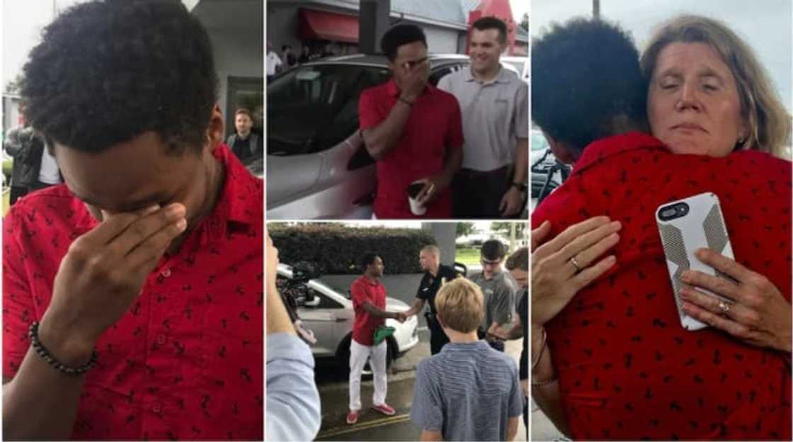 The man cried when he received the gift. The man cried when he received the gift.