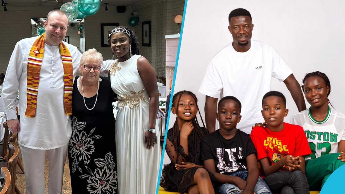 Kwaku Manu, Diane Naa Okailey, Kwaku Manu's children, Naa Okailey's husband, Tim, Maame Vida's models Kwaku Manu, Diane Naa Okailey, Kwaku Manu's children, Naa Okailey's husband, Tim, Maame Vida's models