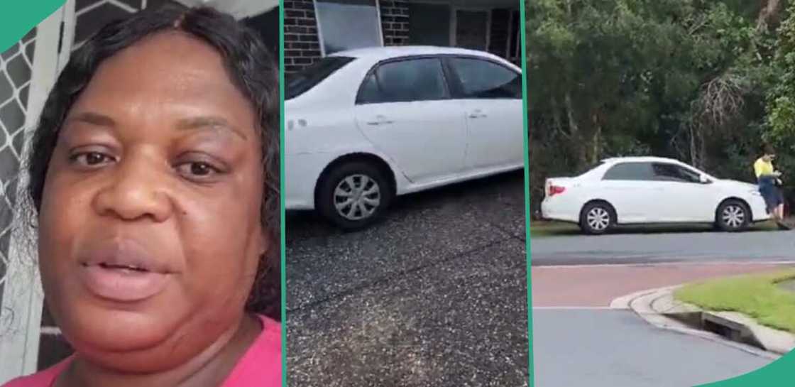 Lady in Australia shows her car which was going off as scrap. Lady in Australia shows her car which was going off as scrap.