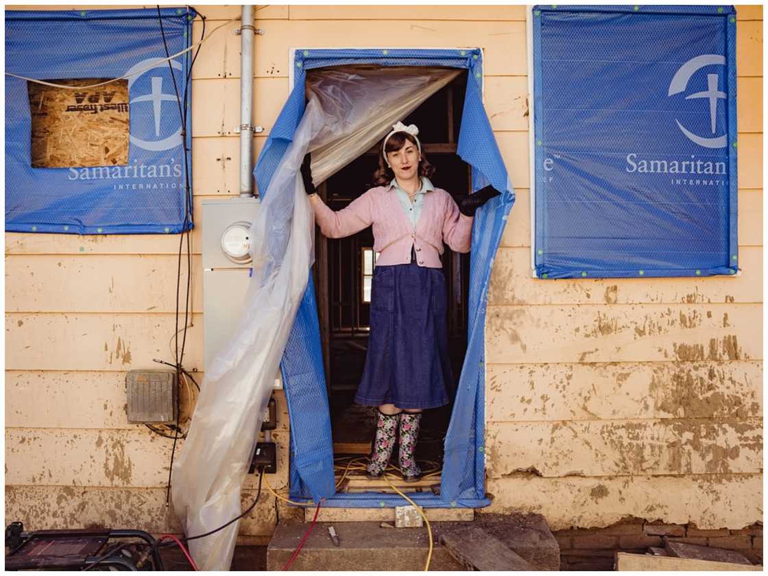 Jenn Nawada standing at the door Jenn Nawada standing at the door