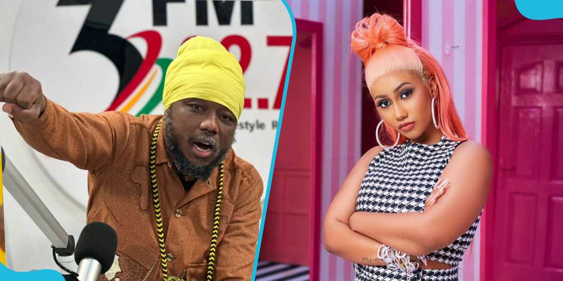 Blakk Rasta descends on Hajia4Reall Blakk Rasta descends on Hajia4Reall