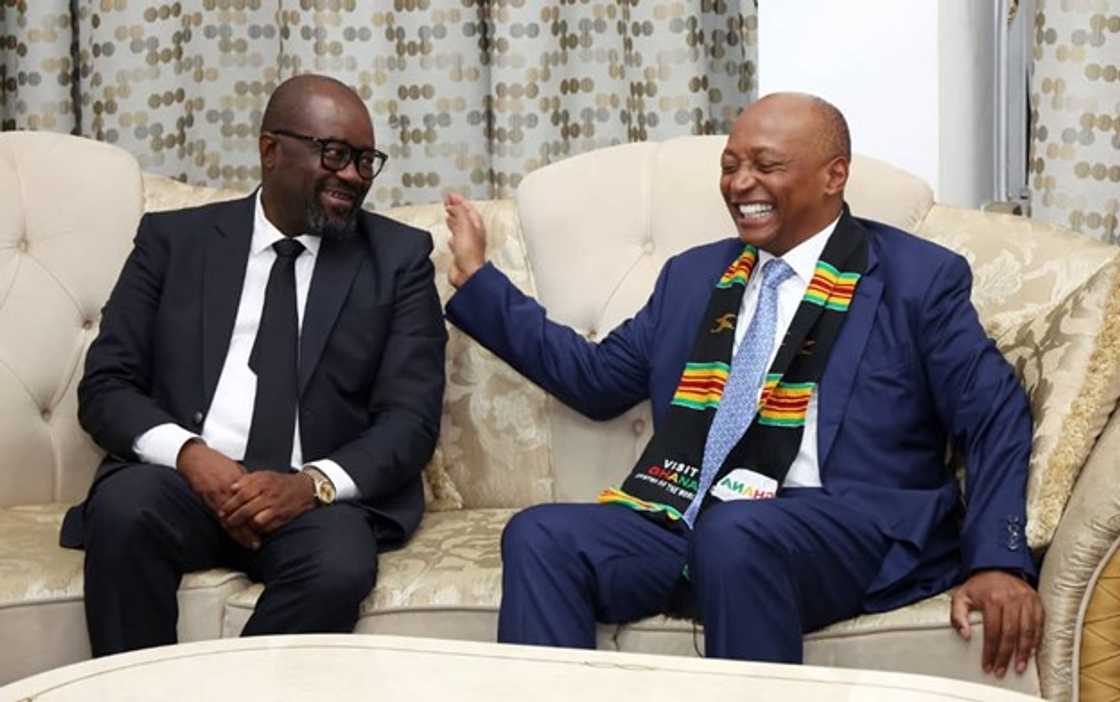 GFA President Kurt Okraku welcomes CAF President Patrice Motsepe to Accra on Friday, April 25, 2025 for the CAF Executive Committee meeting on April 26 GFA President Kurt Okraku welcomes CAF President Patrice Motsepe to Accra on Friday, April 25, 2025 for the CAF Executive Committee meeting on April 26