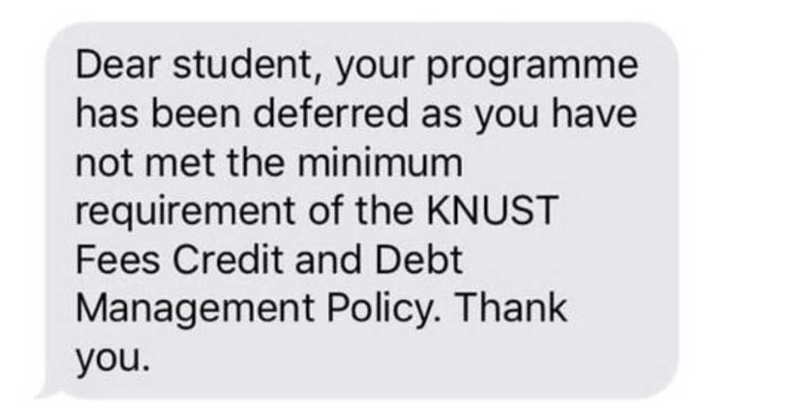 KNUST students deferment KNUST students deferment