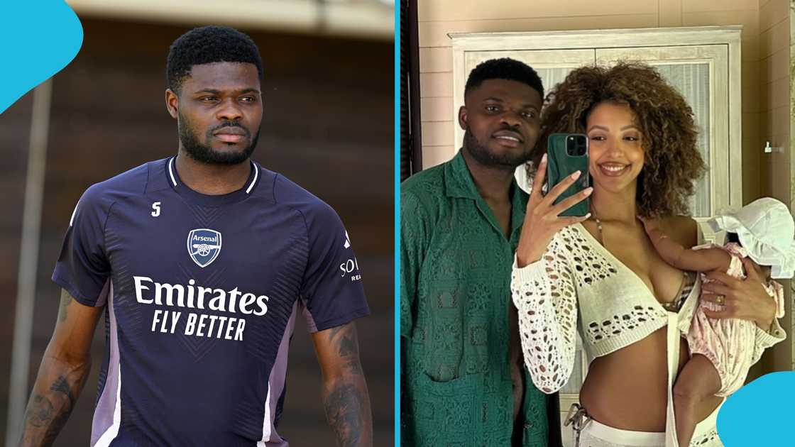 Thomas Partey, Alaia, Janine Mackson, Arsenal, Ghana football. Thomas Partey, Alaia, Janine Mackson, Arsenal, Ghana football.