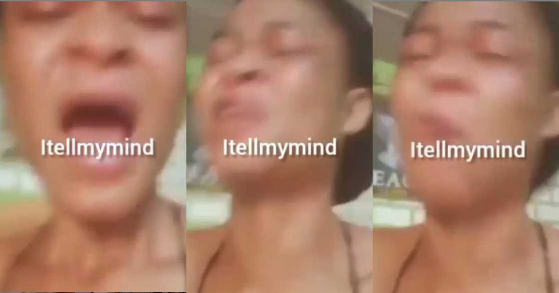 Lady weeps in video as boyfriend dumps her after she rented a room for him