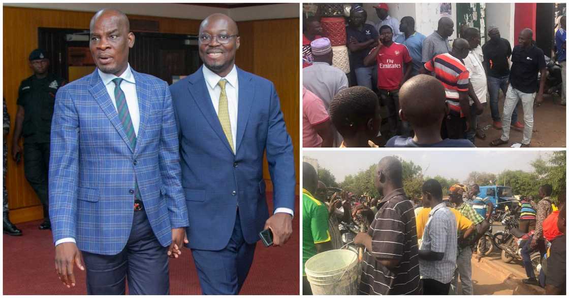 NDC supporters in Tamale have massed up at the party's office over the shakeup in the Minority leadership