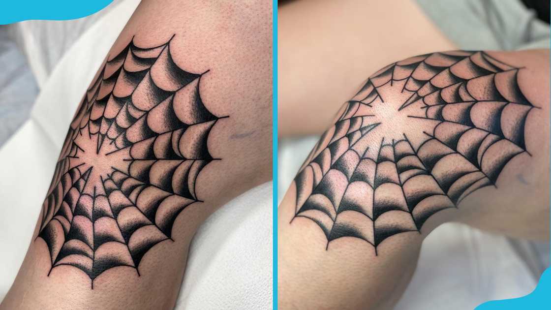 Cobweb prison tattoo