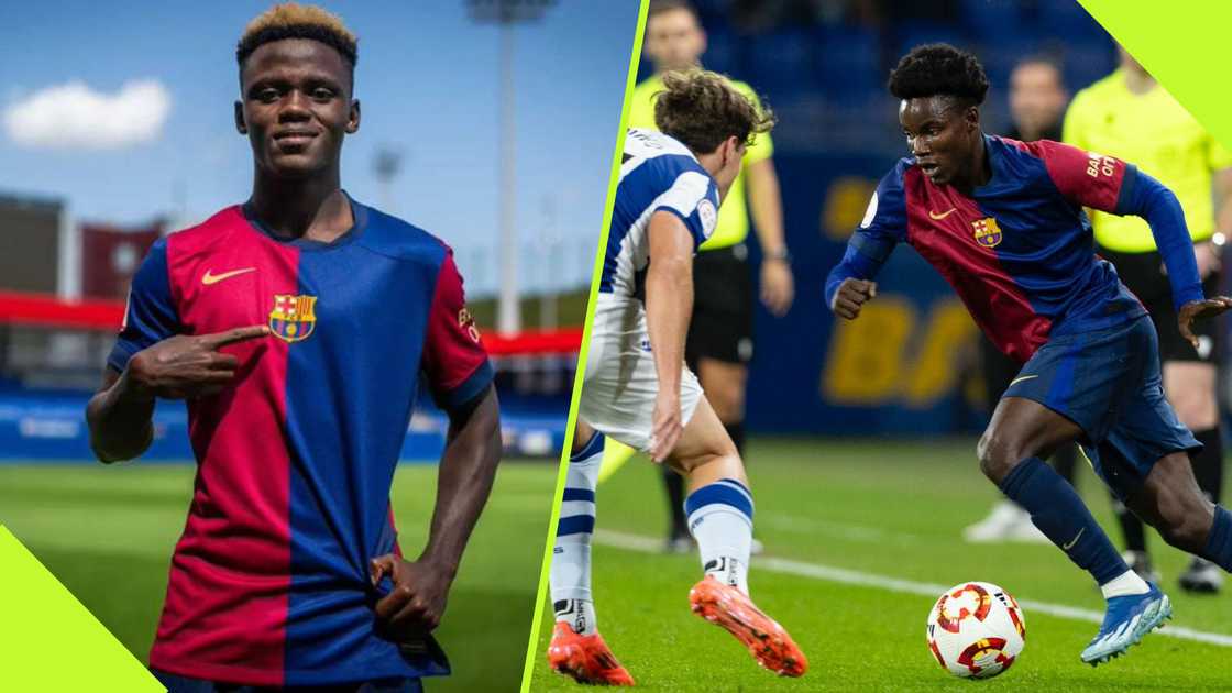 Aziz Issah and David Oduro have made their debut for Barcelona B.