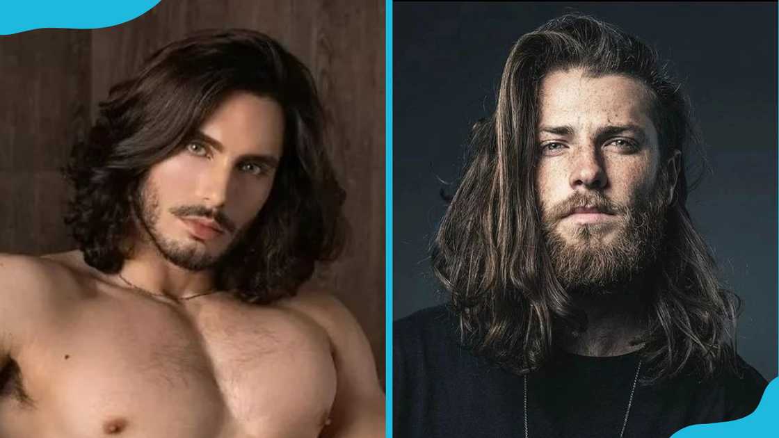 Long straight hair with sleek, flowing strands. Long straight hair with sleek, flowing strands.