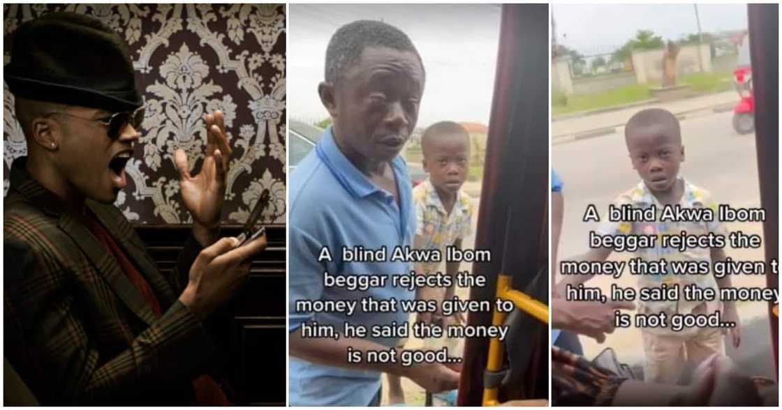 Akwa Ibom, blind beggar, rejected money Akwa Ibom, blind beggar, rejected money