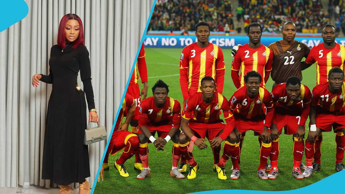 Akuapem Poloo, Black Stars, Ghanaian footballer, 2010 World Cup. Akuapem Poloo, Black Stars, Ghanaian footballer, 2010 World Cup.