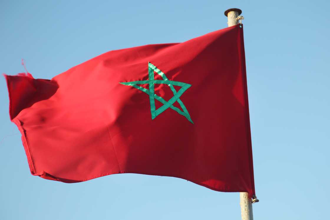 Moroccan flag seen in Casablanca Moroccan flag seen in Casablanca