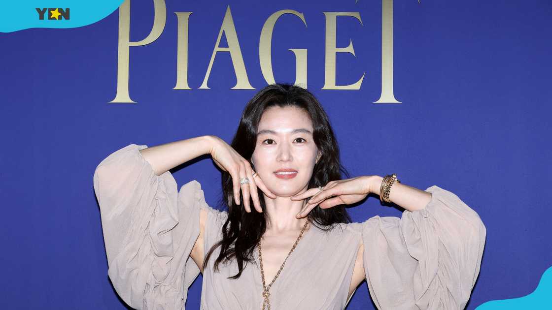 Actress Jun Ji-hyun, aka Gianna Jun, is seen at PIAGET 'Sixtie' launch photocall event.