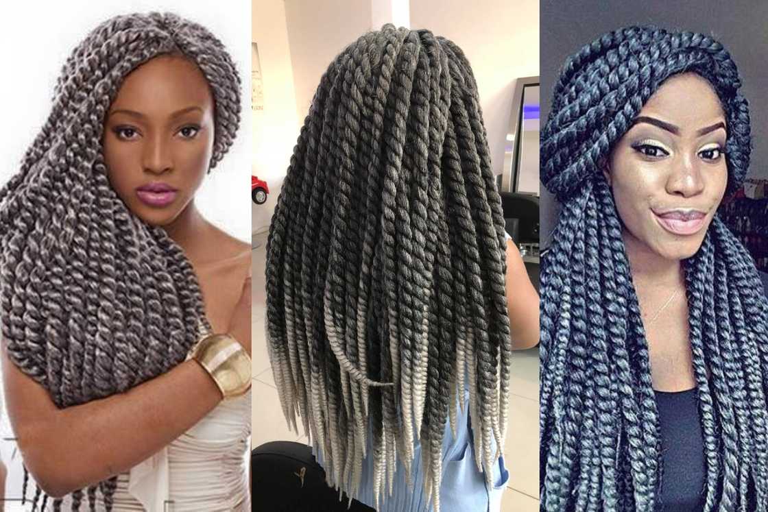 afro twist braids styles
