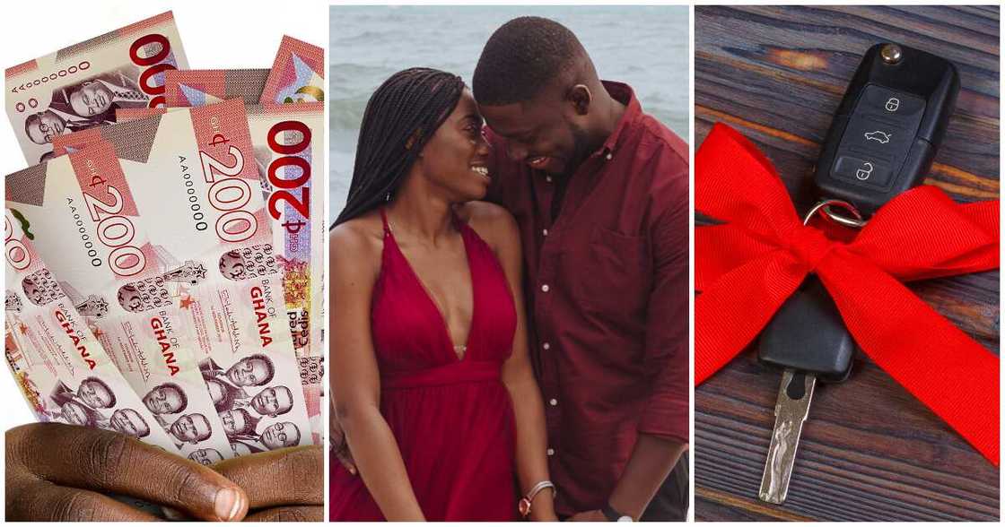 Girlfriend of University of Ghana student pays school fees and gives money to him for a car