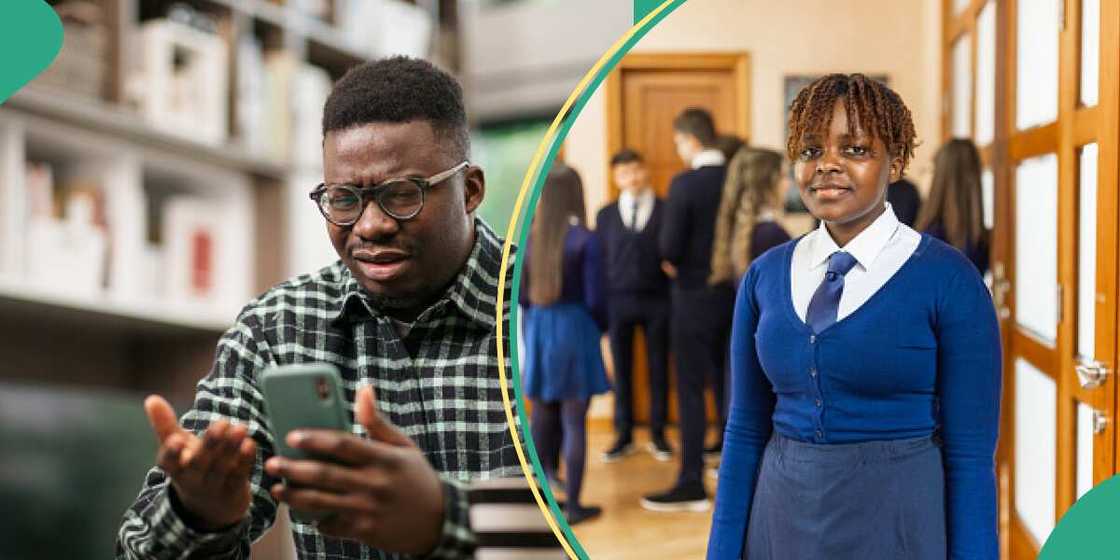 Nigerian man laments over sister's report card after he promised her N2k for each subejct she scores an A