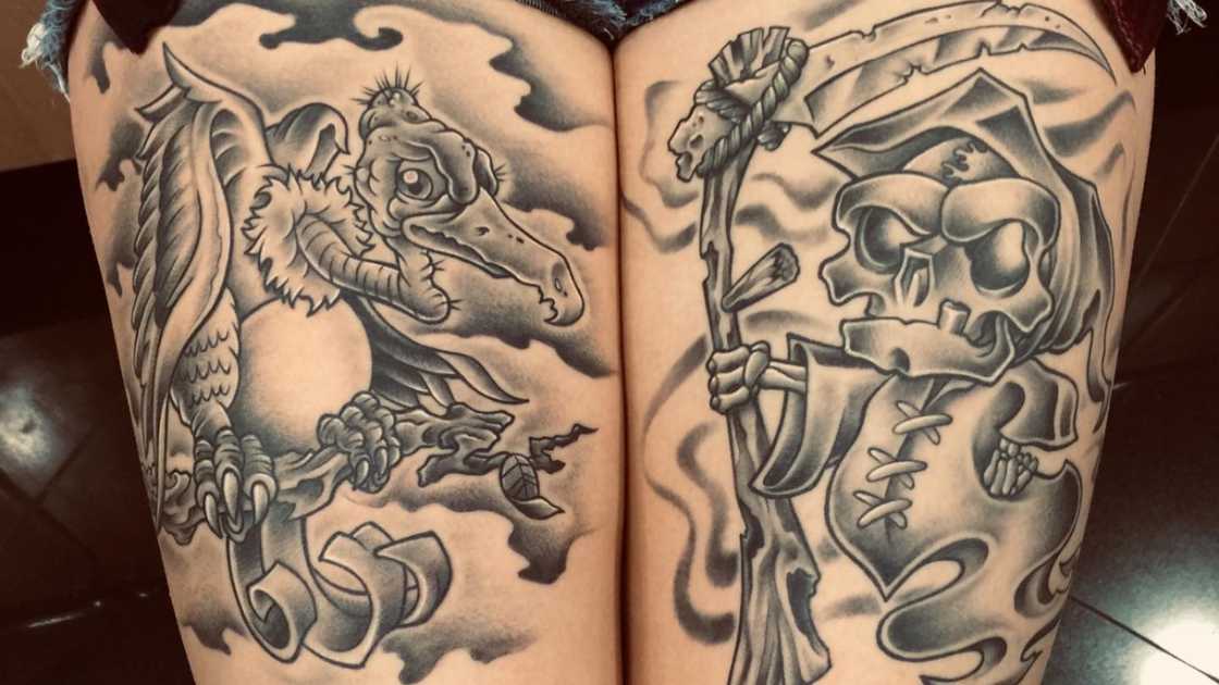 thigh tattoo thigh tattoo