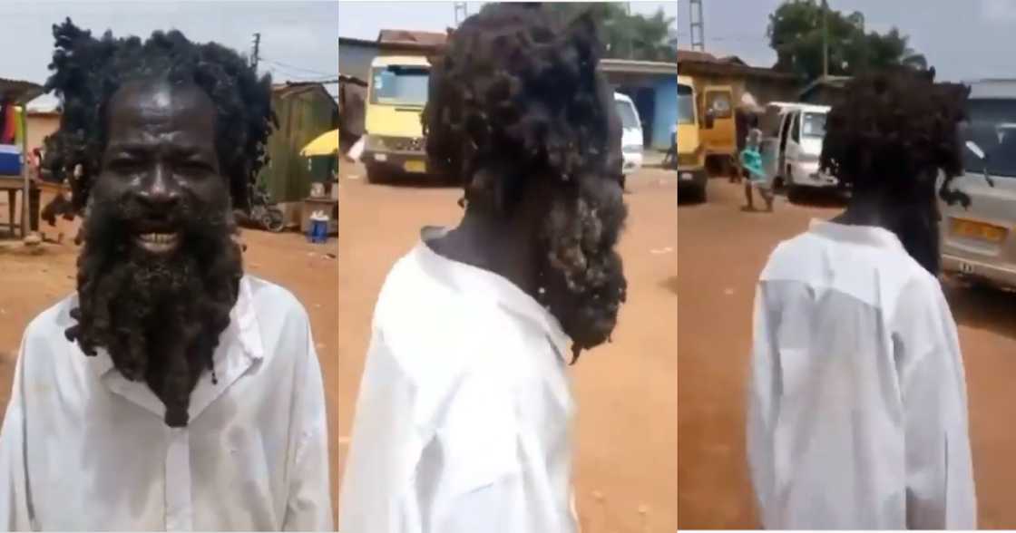 Mo na mo Bl3: Mentally challenged man demands 200 cedis before Interview in Video