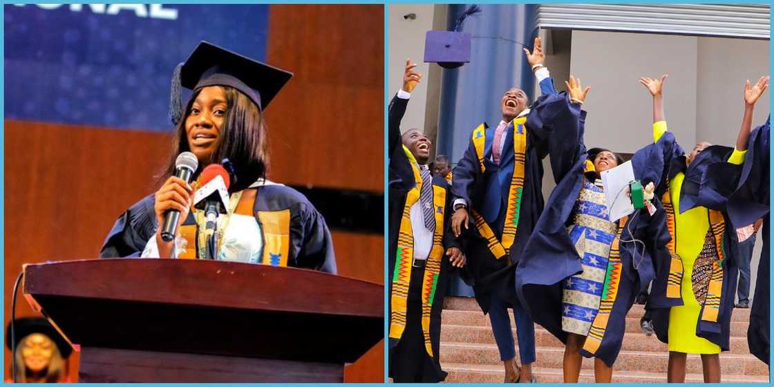 Intelligent Ghanaian lady Josephine Sena Dzonu graduates as valedictorian from UPSA with an FCGPA of 3.79.