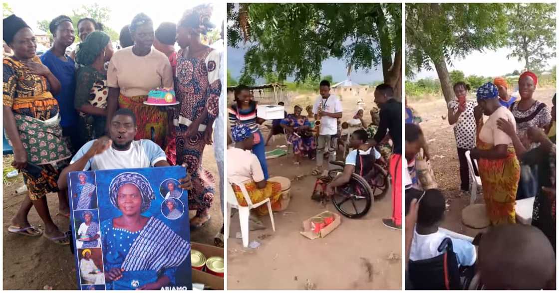 Physically challenged man, birthday party, mum, Olajide Mayowa Kehinde, GOAT Physically challenged man, birthday party, mum, Olajide Mayowa Kehinde, GOAT