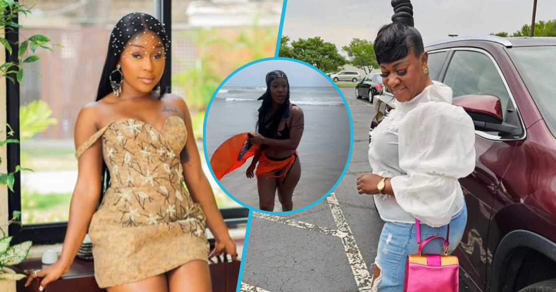 Efia Odo released a video of her day out with her mum, Adombi Serwah. Efia Odo released a video of her day out with her mum, Adombi Serwah.