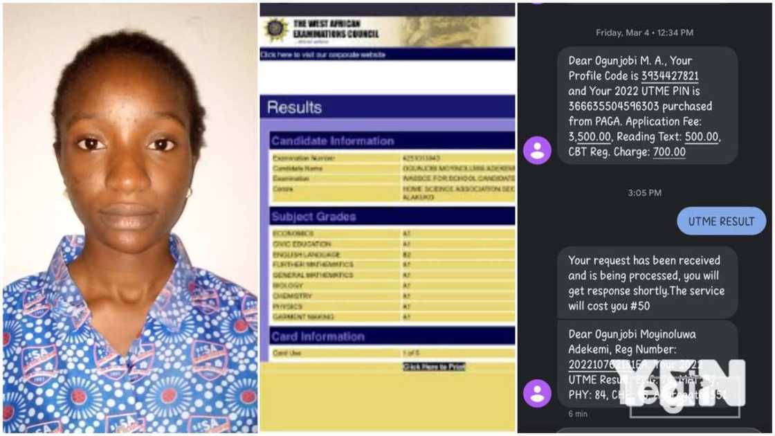 Excellent 2022 WAEC result/succeeding in UTME exam.